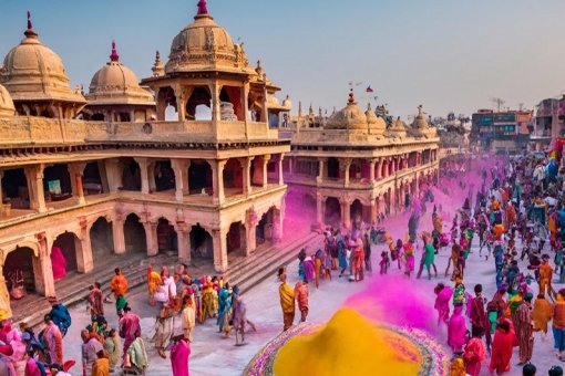 Mathura Holi Celebration